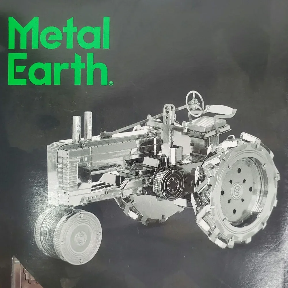 Metal earth model 3d cut steel model the farm tractor gift
